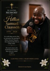 Hilton Samuel Claassen Cape Town, SA Death, Obituary